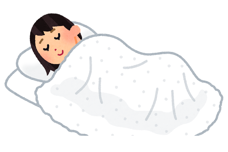 健康的な就寝の様子