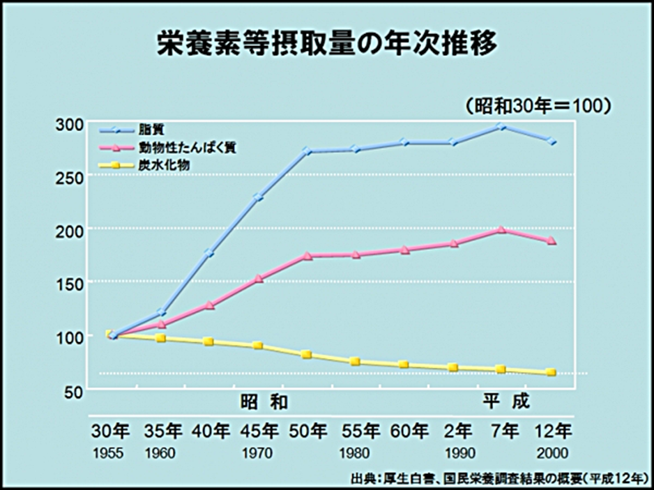 栄養素等摂取量の年次推移
